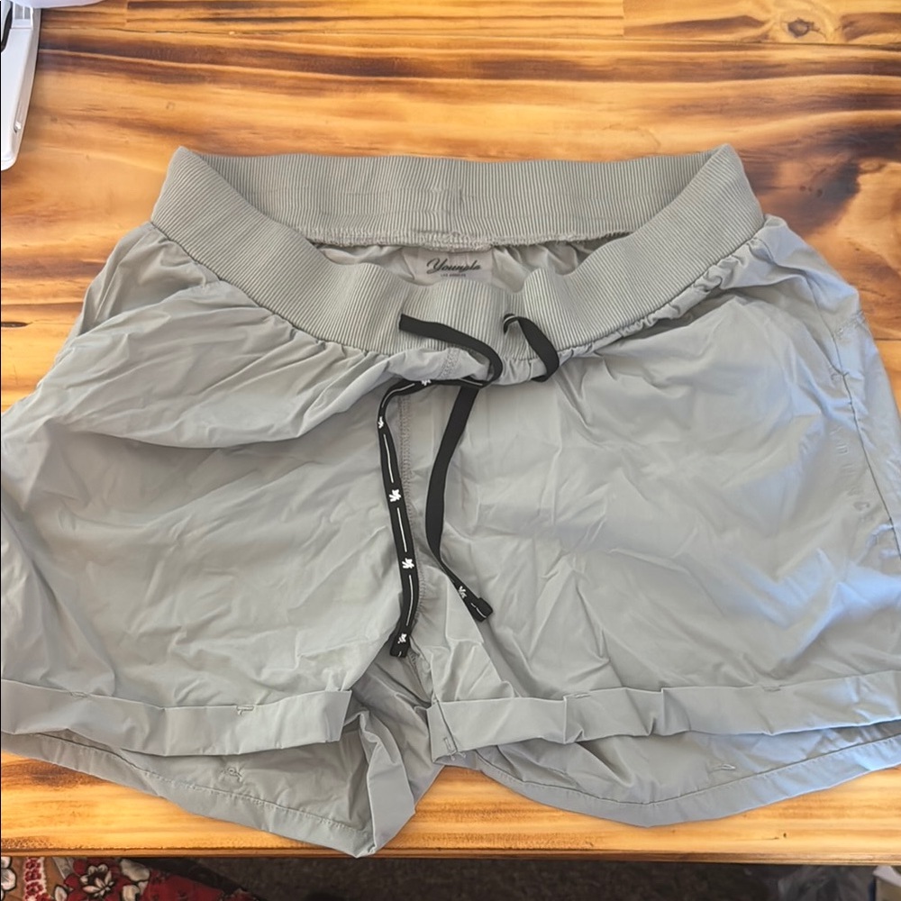 YoungLA Gray Athletic Shorts with Elastic Waistband and Drawstring